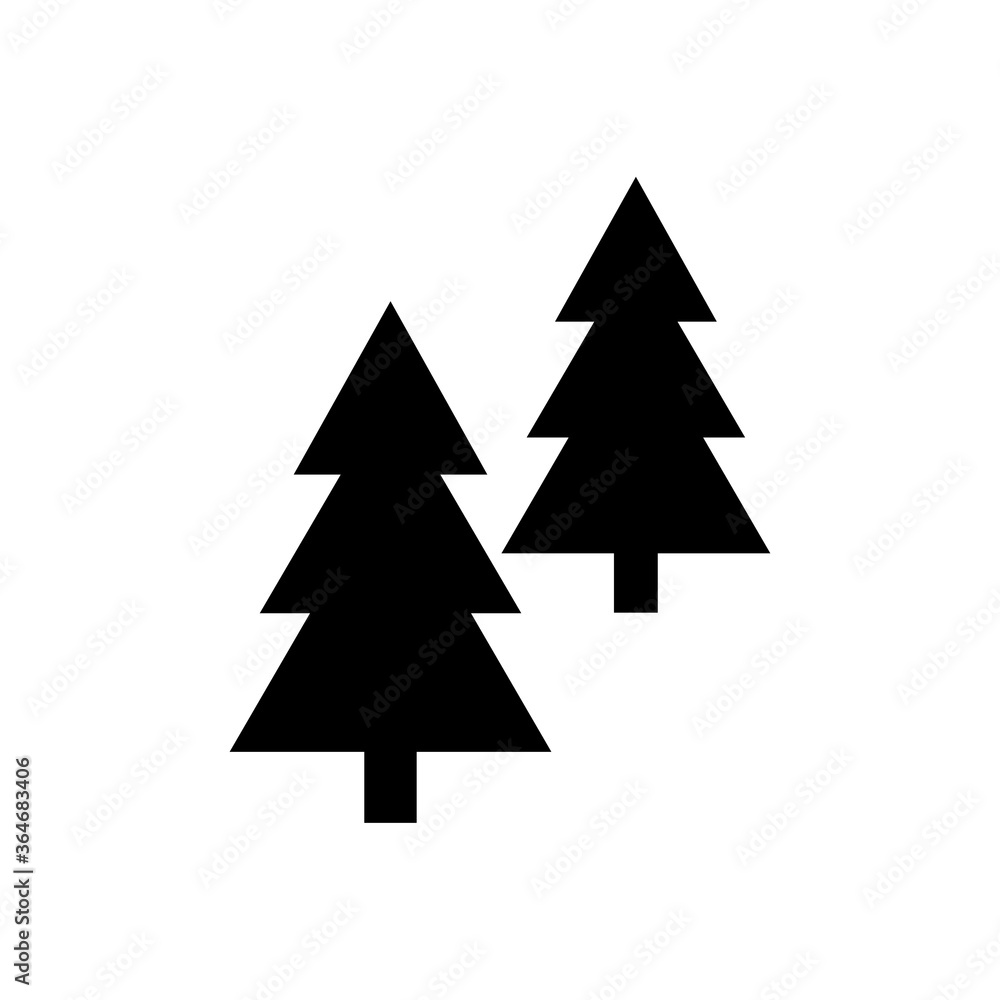 Coniferous trees pictogram, icon isolated on a white background. EPS10 vector file