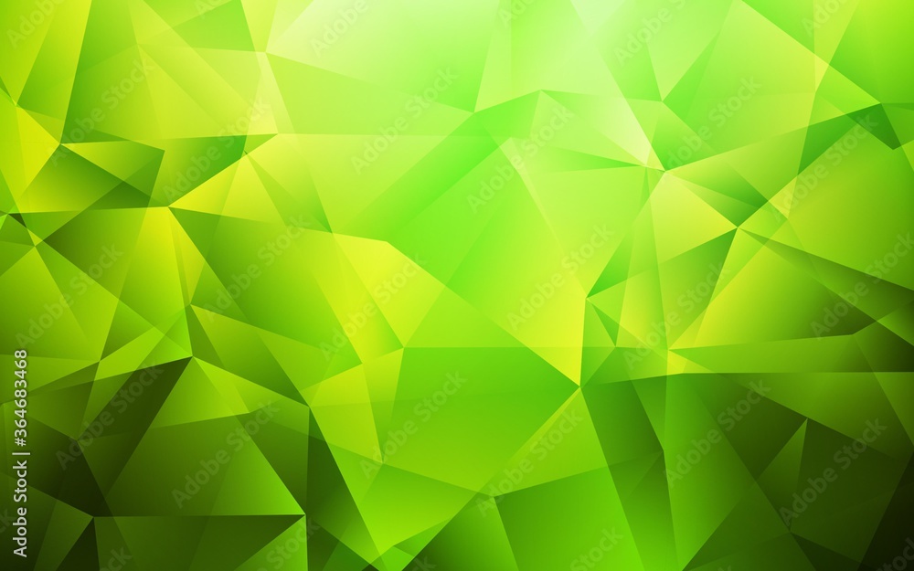 Obraz premium Light Green vector shining triangular backdrop. Modern abstract illustration with triangles. Brand new style for your business design.
