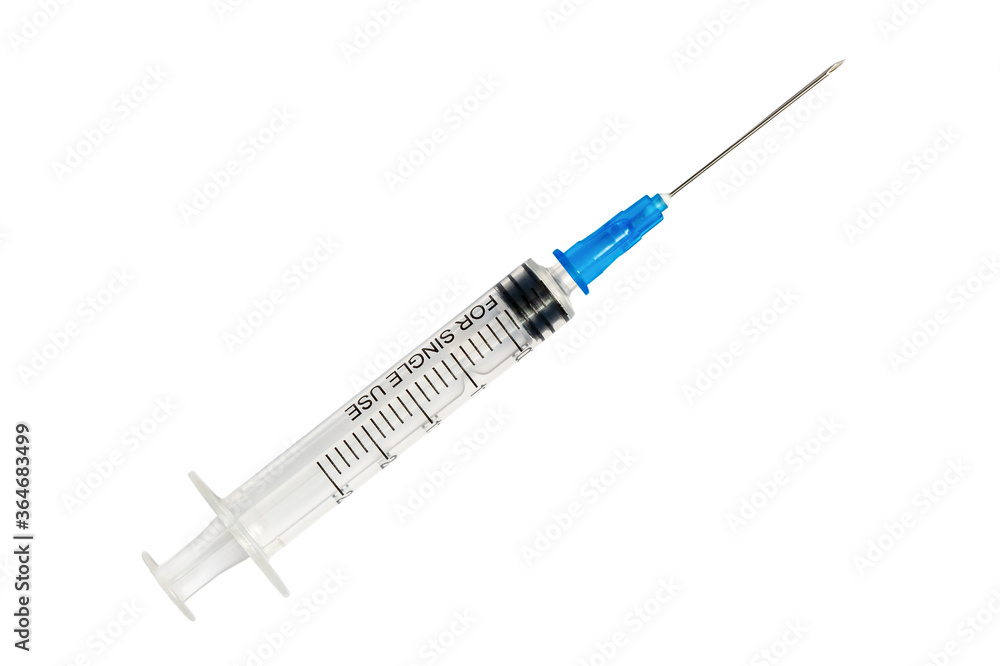 Empty syringe isolated on white background. Close up Empty syringe isolated on white background. Close up