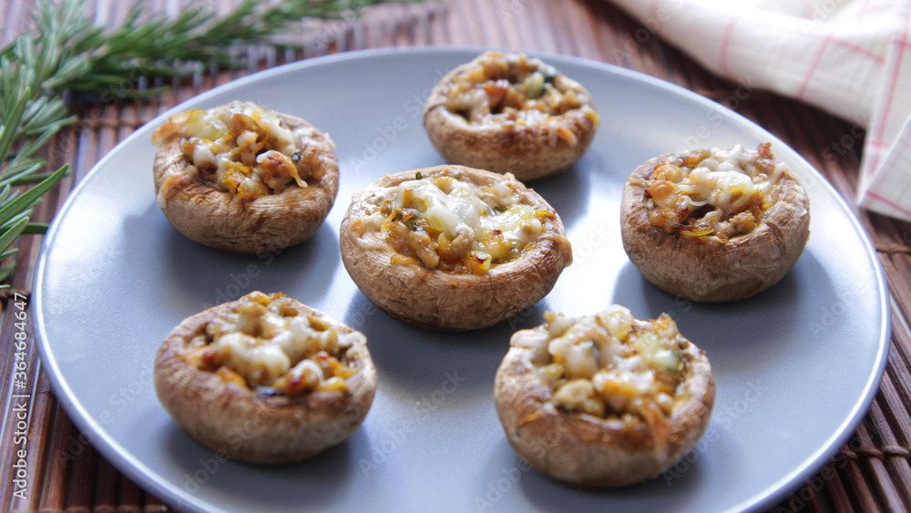 Stuffed mushrooms traditional spanish tapa Stuffed mushrooms traditional spanish tapa