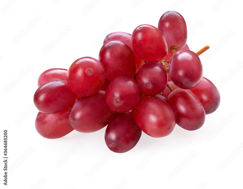 Ripe red grape branch isolated on white. Grapes. Full depth of field. Clipping path included Ripe red grape branch isolated on white. Grapes. Full depth of field. Clipping path included