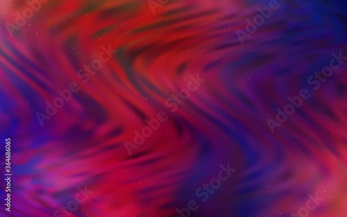 Dark Blue, Red vector texture with milky way stars. Space stars on blurred abstract background with gradient. Smart design for your business advert.