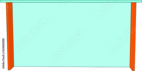 artwork of a work table office home use angle