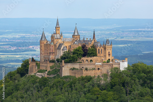 Tableau sur toile Hohenzollern Castle as seen from Zeller Horn, Germany