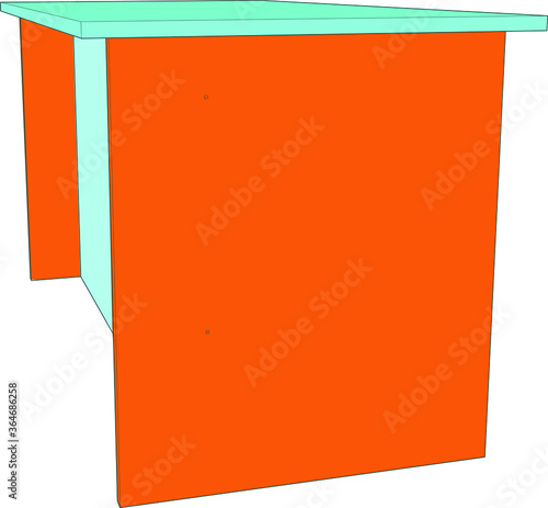 artwork of a work table office home use angle