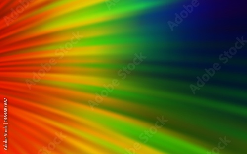 Dark Multicolor vector layout with curved lines. A shining illustration, which consists of curved lines. Colorful wave pattern for your design.