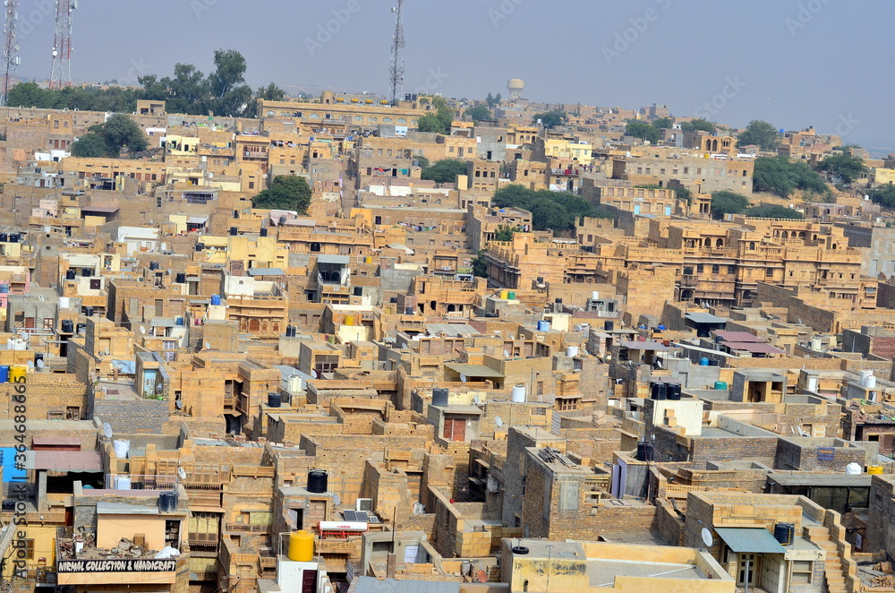 The golden city as seen from the Jaisalmer Fort. It is believed to be one of the very few 