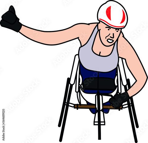 Powerful and Inspiring Image of a Disabled Woman Racing in a Wheelchair - Overcoming Barriers and Achieving Dreams