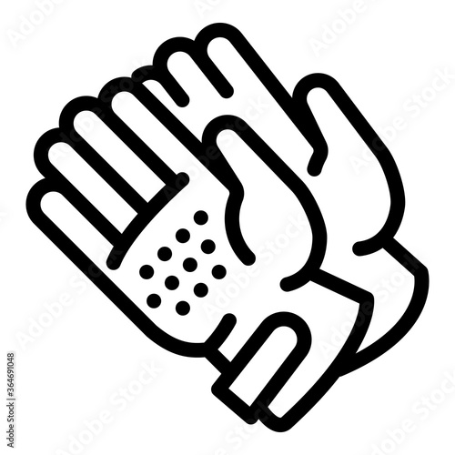 Ski gloves icon. Outline ski gloves vector icon for web design isolated on white background