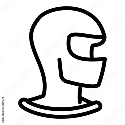 Balaclava icon. Outline balaclava vector icon for web design isolated on white background