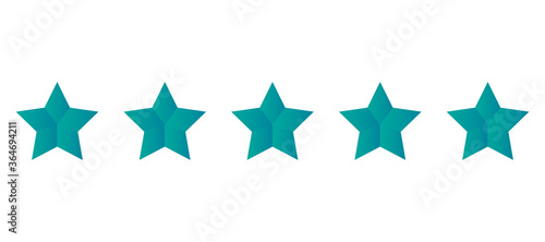 Five stars icon vector set isolated on white background. Trendy 5 star icons in flat style. Modern sign for hotel quality and ranking, label, sticker, rating travel symbol and app. Vector illustration
