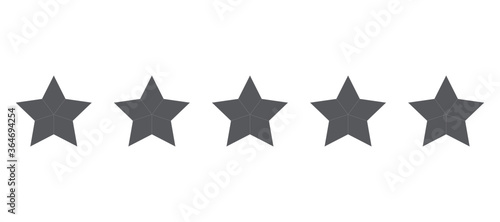 Five stars icon vector set isolated on white background. Trendy 5 star icons in flat style. Modern sign for hotel quality and ranking, label, sticker, rating travel symbol and app. Vector illustration