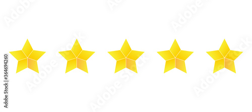Five stars icon vector set isolated on white background. Trendy 5 star icons in flat style. Modern sign for hotel quality and ranking, label, sticker, rating travel symbol and app. Vector illustration