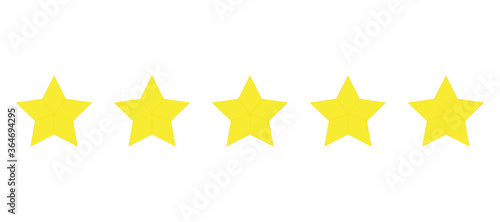 Five stars icon vector set isolated on white background. Trendy 5 star icons in flat style. Modern sign for hotel quality and ranking, label, sticker, rating travel symbol and app. Vector illustration