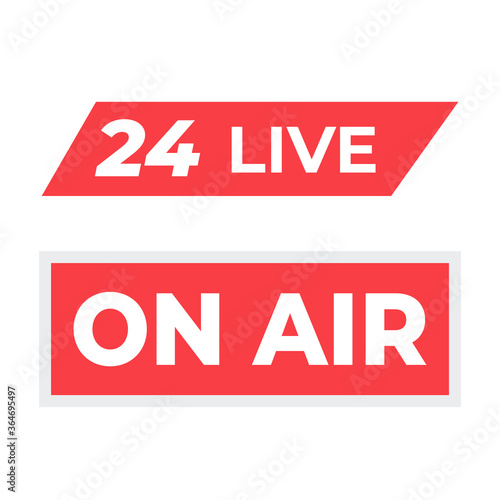 Broadcast studio on air light. On-air sign radio and television