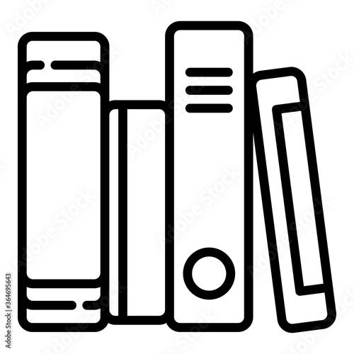 School folders icon. Outline school folders vector icon for web design isolated on white background