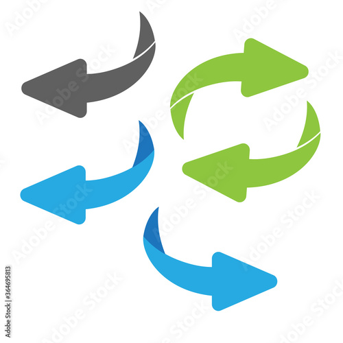 Flip over or turn arrow. Reverse sign