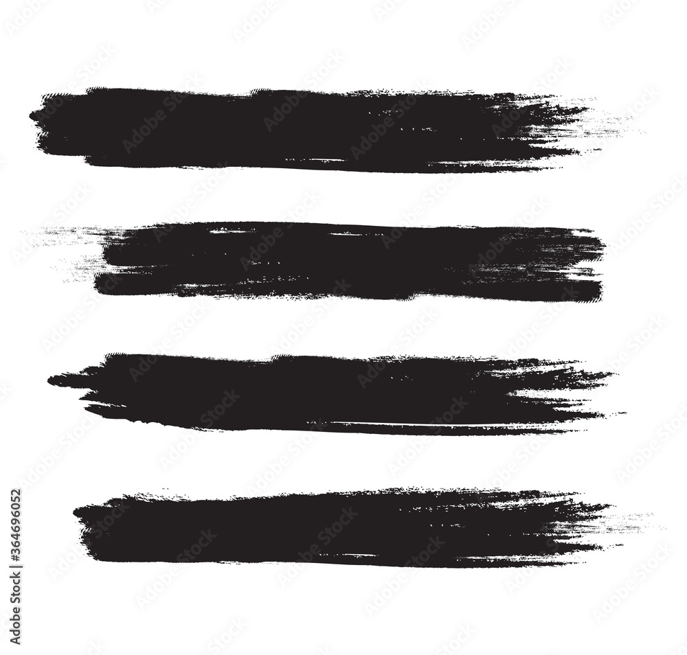 Black brush stroke set isolated on white background. Trendy brush stroke vector for black ink paint, grunge backdrop, dirt banner, watercolor design and dirty texture. Brush stroke vector illustration Black brush stroke set isolated on white background. Trendy brush stroke vector for black ink paint, grunge backdrop, dirt banner, watercolor design and dirty texture. Brush stroke vector illustration