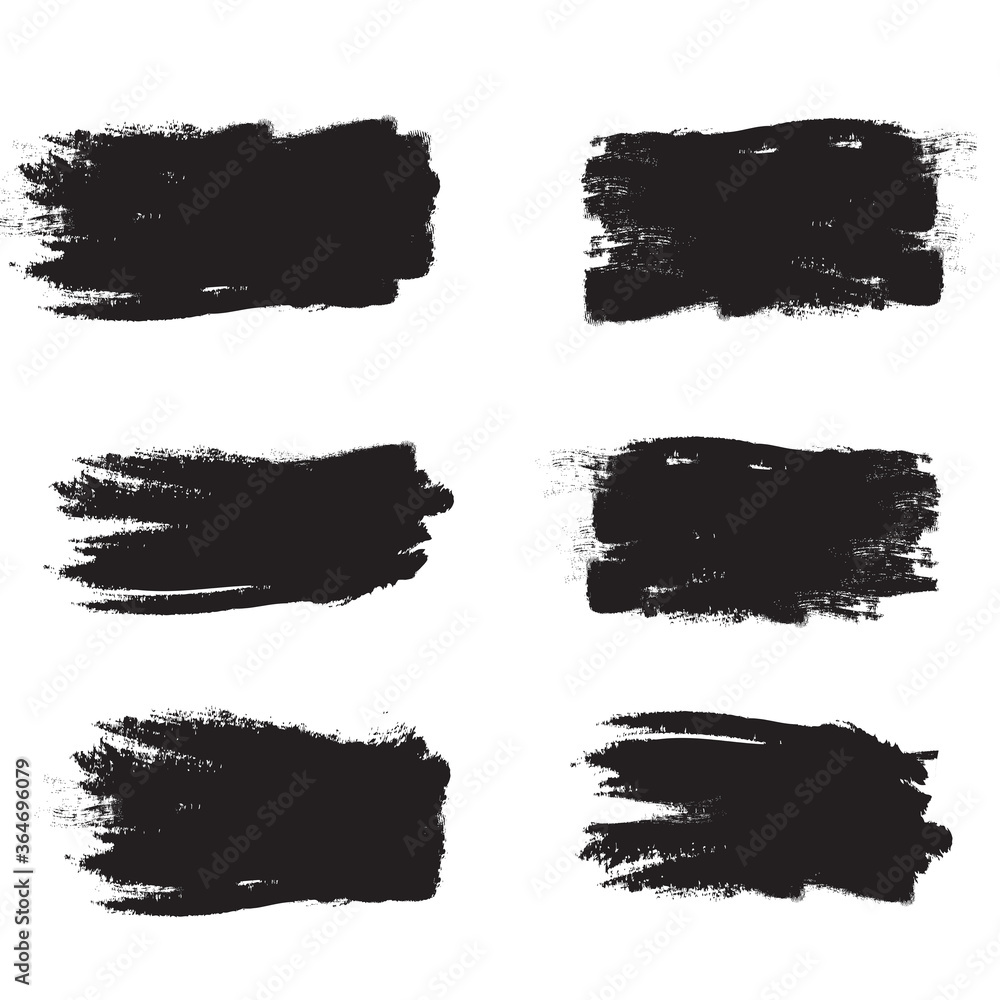 Black brush stroke set isolated on white background. Trendy brush stroke vector for black ink paint, grunge backdrop, dirt banner, watercolor design and dirty texture. Brush stroke vector illustration Black brush stroke set isolated on white background. Trendy brush stroke vector for black ink paint, grunge backdrop, dirt banner, watercolor design and dirty texture. Brush stroke vector illustration