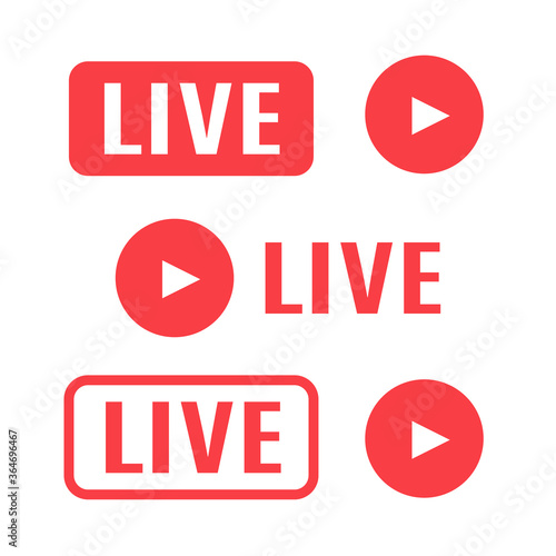 Live Streaming icon. Emblem for broadcasting or online tv stream
