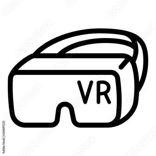 Vr headset icon. Outline vr headset vector icon for web design isolated on white background
