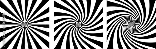 Background with black and white spirals 