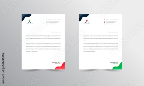 Abstract Letterhead Design Modern Business Letterhead Design Template - vector