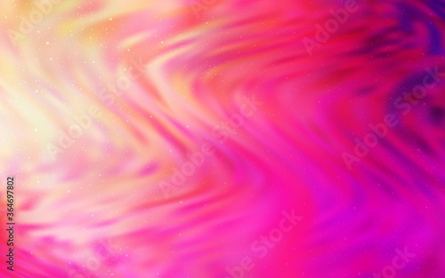 Light Pink, Yellow vector layout with cosmic stars. Modern abstract illustration with Big Dipper stars. Template for cosmic backgrounds.