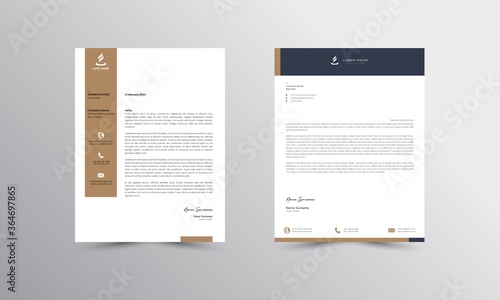 Abstract Letterhead Design Modern Business Letterhead Design Template - vector