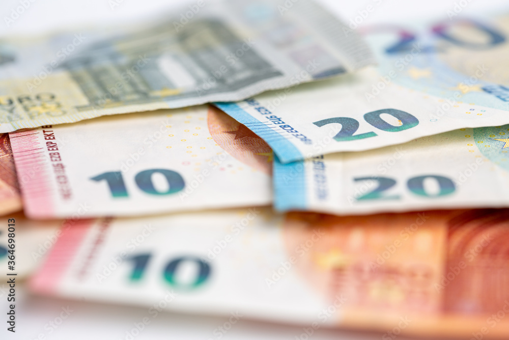 euro banknotes background