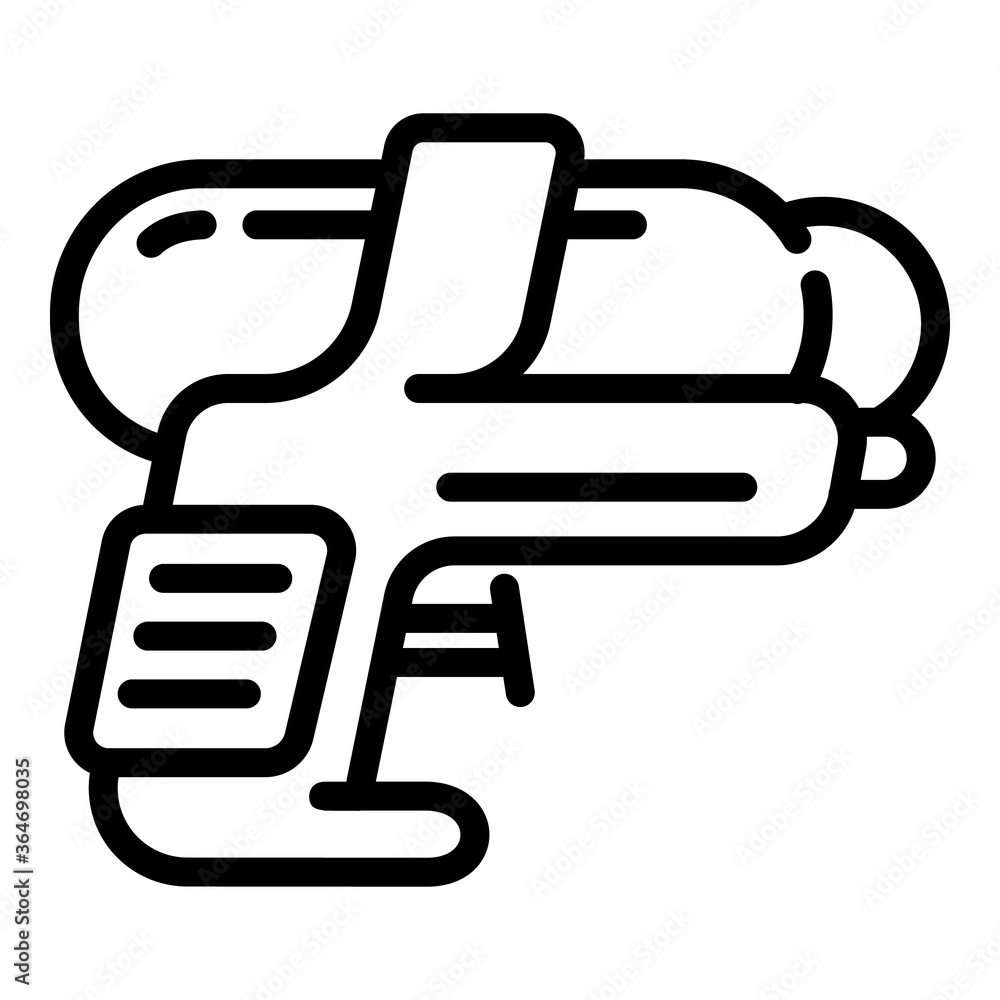 Squirt gun icon. Outline squirt gun vector icon for web design isolated on white background Squirt gun icon. Outline squirt gun vector icon for web design isolated on white background