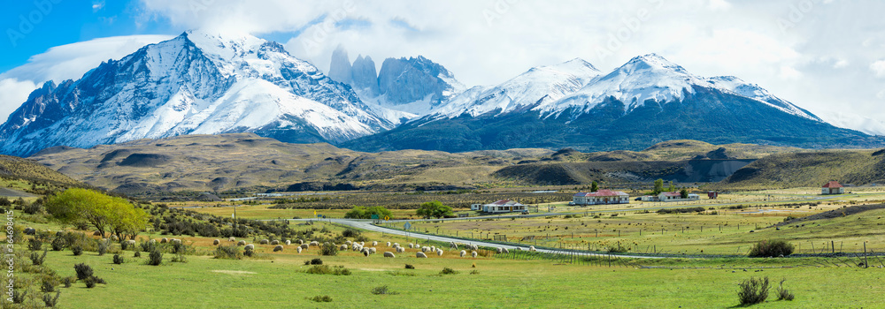 The Three towers, Torres del Paine National Park, Chilean Patagonia, Chile The Three towers, Torres del Paine National Park, Chilean Patagonia, Chile