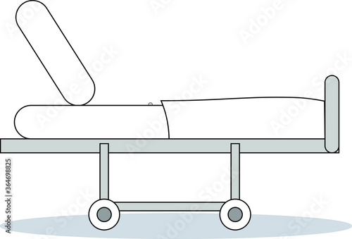 artwork of a hospital bed vector line art