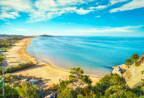 Fototapeta Naklejka Na Ścianę i Meble -  Vieste and Pizzomunno beach view, Gargano, Apulia, Italy.