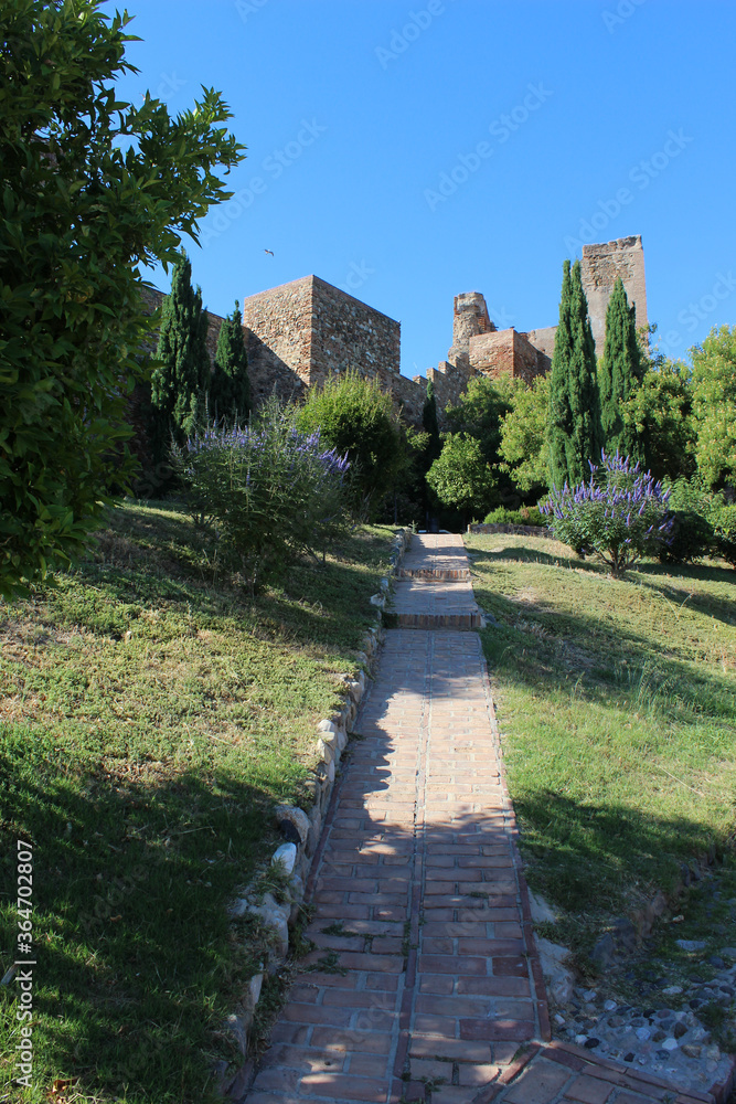 Landscape of the Alcazaba de Málaga, a palatial fortification from the Muslim era Landscape of the Alcazaba de Málaga, a palatial fortification from the Muslim era