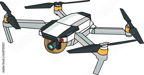 illustration of a modern drone quad copter