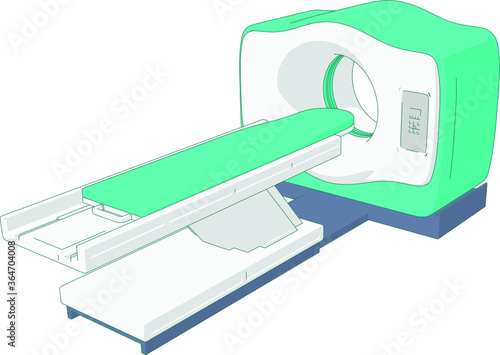 illustration of MRI scanner medical equipment