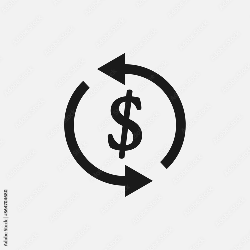 Currency exchange icon isolated on white background. Dollar conversion symbol. Currency exchange icon isolated on white background. Dollar conversion symbol.