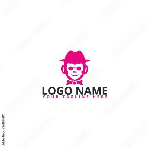 Smart Monkey Vector Logo Design.