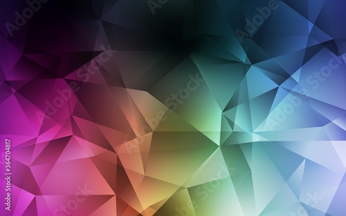 Dark Multicolor vector abstract polygonal pattern. Creative geometric illustration in Origami style with gradient. A new texture for your web site.