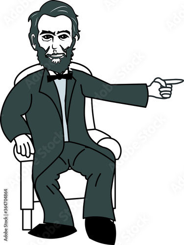 abraham lincoln seating and pointing