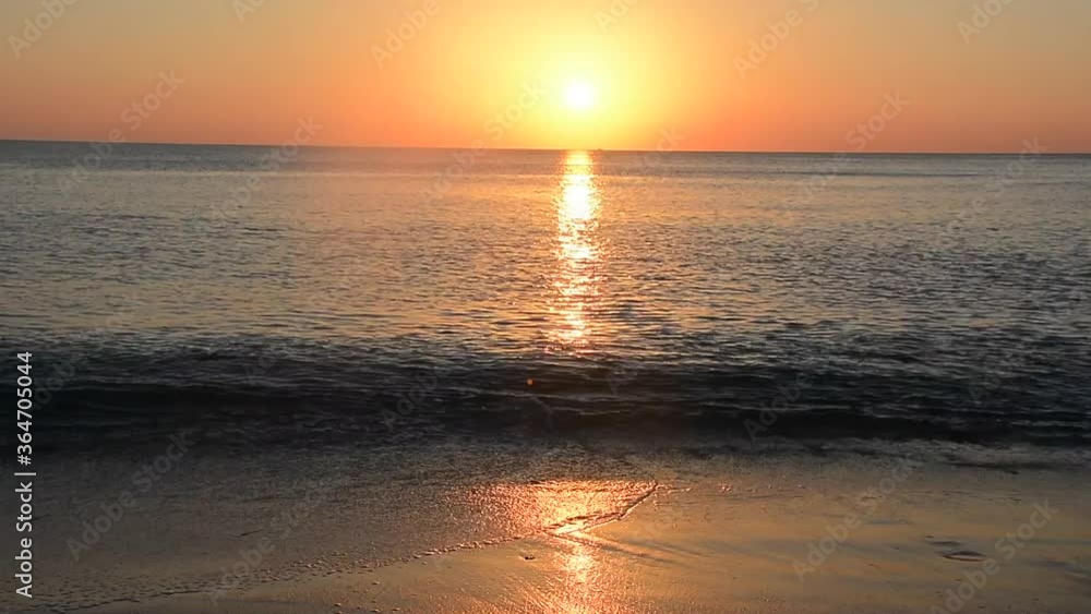 Beautiful sunrise over the Atlantic Ocean at Sunny Isles Beach in Florida