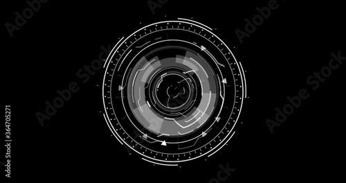 HUD interface element. You can use it to build your own interface design. 4K HUD motion graphics element.