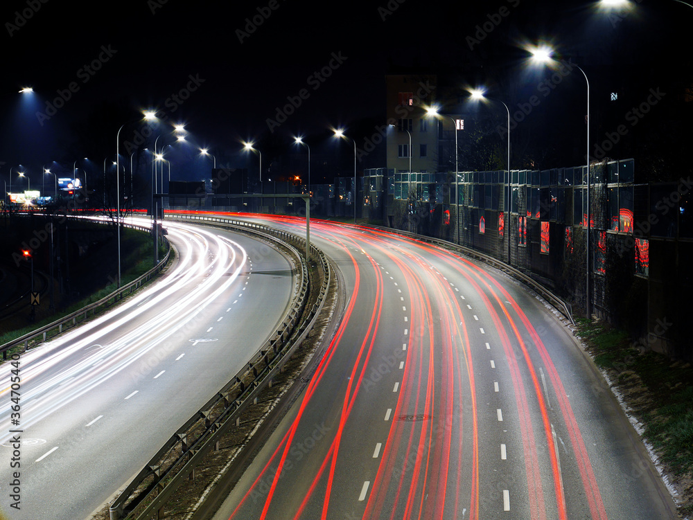 traffic on highway at night traffic on highway at night