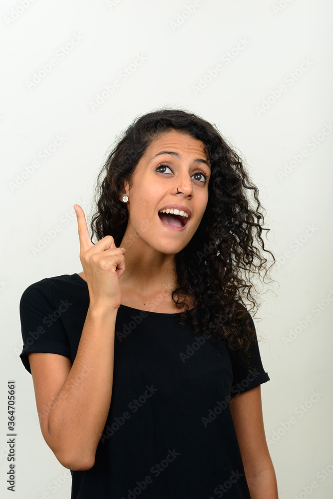 Portrait of happy young beautiful Hispanic woman Portrait of happy young beautiful Hispanic woman