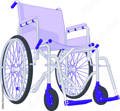 Self Propelled Wheel Chair Perspective Angle 
