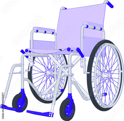 Self Propelled Wheel Chair Perspective Angle 