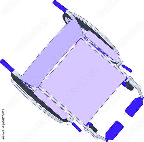 Self Propelled Wheel Chair Perspective Angle 
