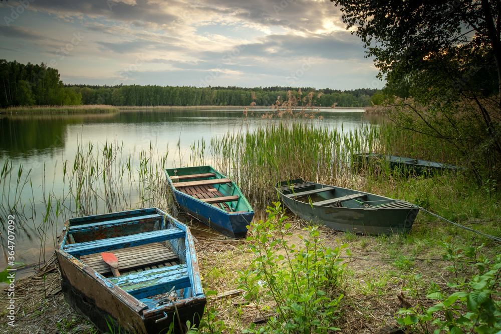 Fishing boats at the lake