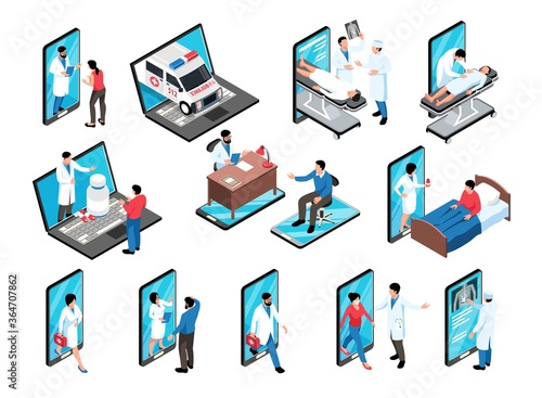 Online Medicine Icon Set